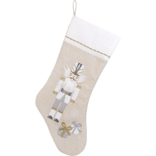 Nutcracker Stocking, White | Maisonette