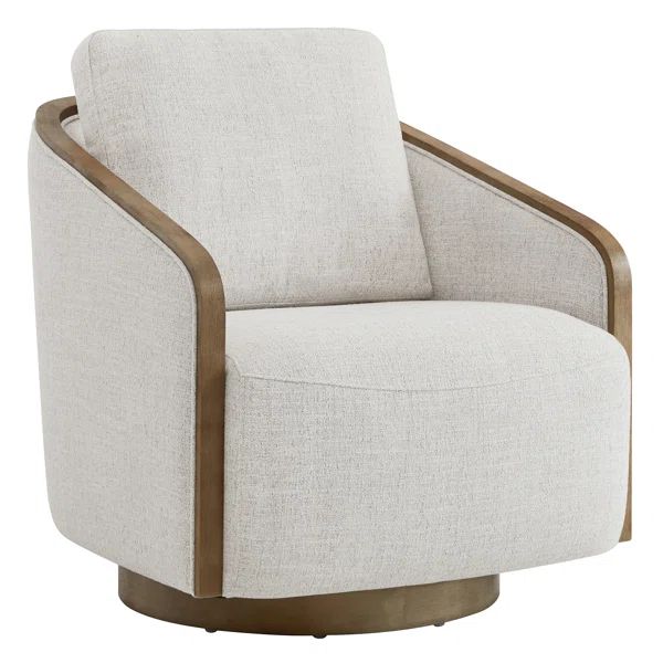 Nieve Upholstered Swivel Barrel Chair | Wayfair North America