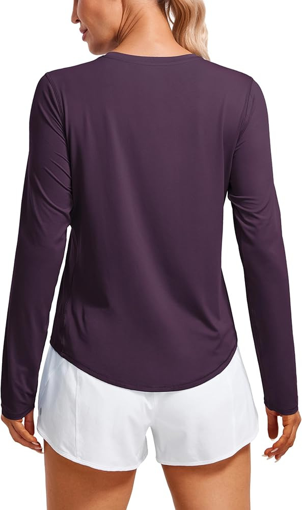 CRZ YOGA Lightweight Long Sleeve Workout Shirts for Women Running UPF 50+ Sun T Shirt High Neck A... | Amazon (US)