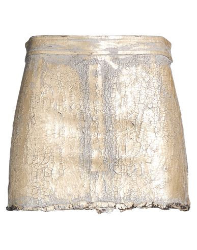 Drkshdw By Rick Owens Woman Mini skirt Gold Size M Cotton, Elastomultiester, Rubber | YOOX (US)