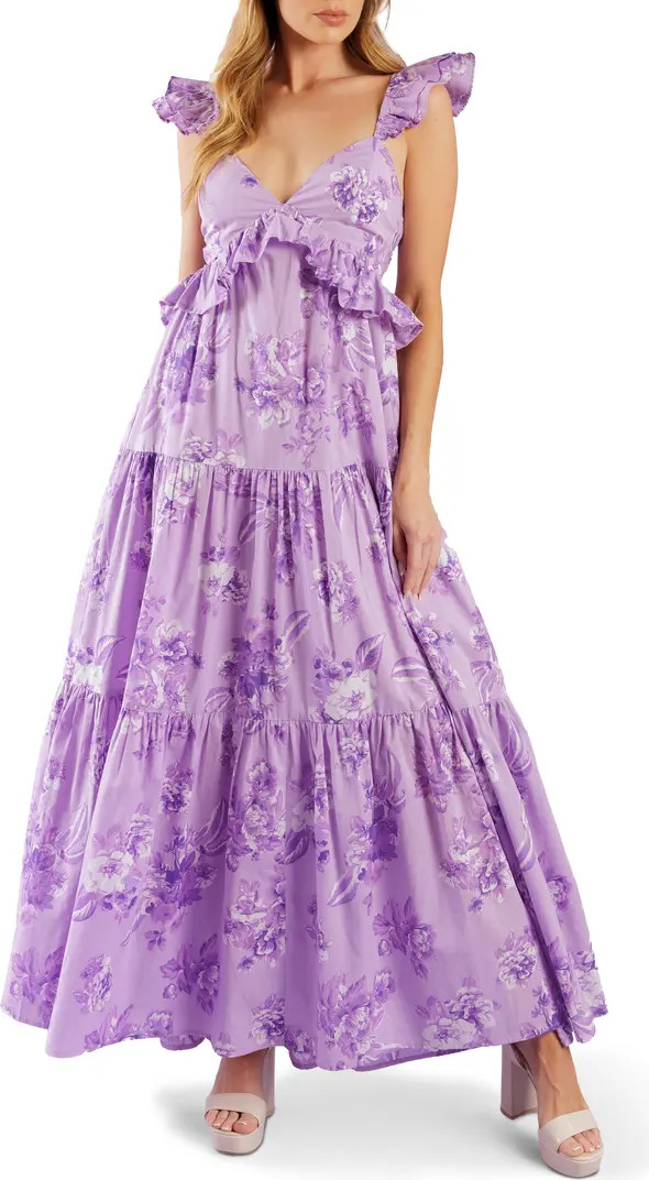 Ruffle Trim Maxi Dress | Nordstrom Rack