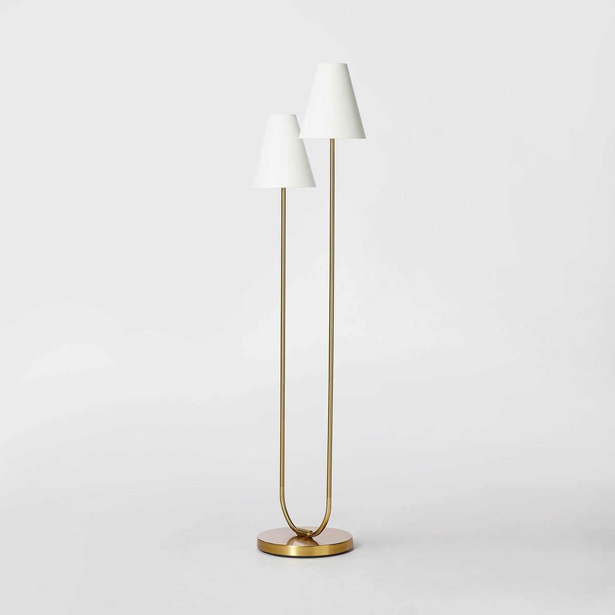 60.25"x18" 2-Head Floor Lamp Brass - Threshold™ designed with Studio McGee | Target