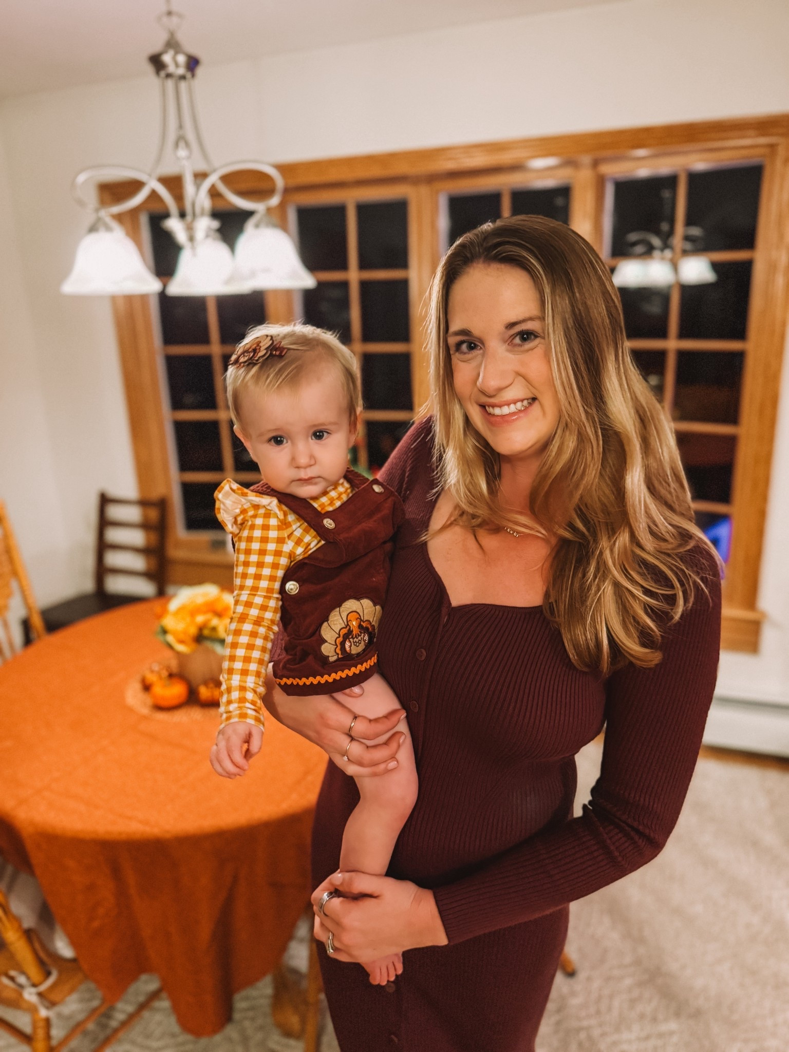 baby’s first Thanksgiving 🦃
SO much to be grateful for! 

this dress is my new favorite, it’s a sweater material and maxi! Wearing size medium tall in red wine. Great for breastfeeding and bump friendly too! Baby’s dress is tj maxx!

#LTKmomlife #LTKHoliday #LTKTall