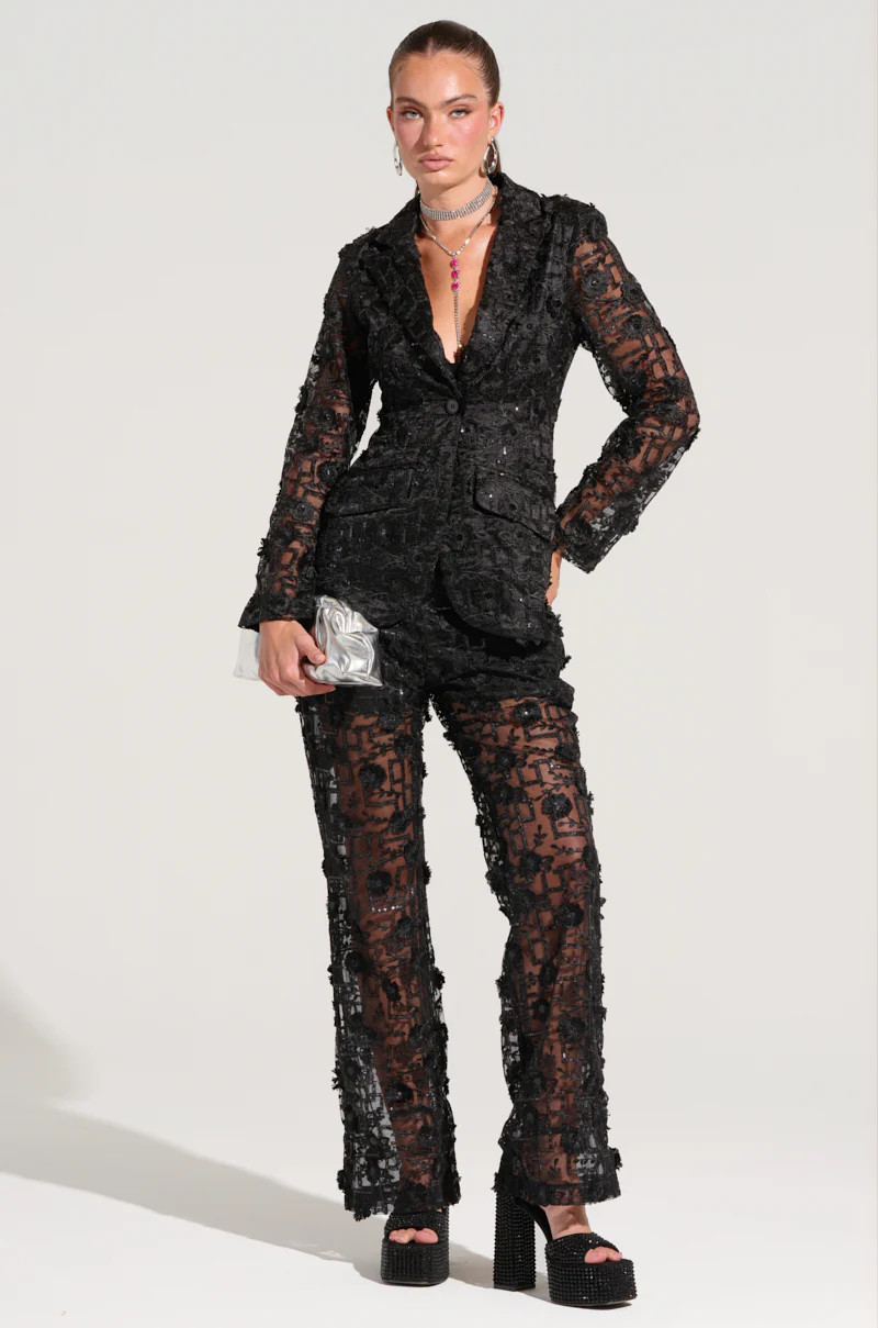 CELEBRATION TIME LACE PANTS IN BLACK | AKIRA