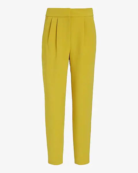 Super High Waisted Pleated Ankle Pant | Express