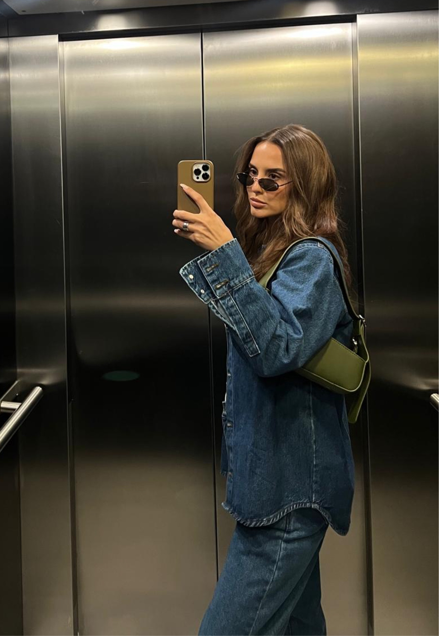 Double denim look 🤍 bag is from Matt and Nat but is sold out! Linked similar from them!

Omnes denim shirt | fendi sunglasses | green vegan leather bag | autumn outfit | autumn style | #LTKlondon

#LTKuk #LTKstyletip #LTKautumn