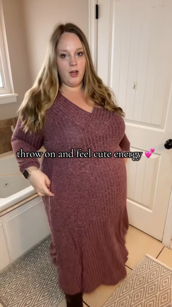 Such an easy throw-on piece 🤍 soft, stretchy, and one of those dresses that instantly feels cute without trying.
rib knit dress, winter outfits, plus size friendly dress, bump friendly outfits, comfy throw on dress, soft stretch fabric, everyday winter outfits, cozy dresses for moms, flattering knit dress, mom life outfits


#LTKSeasonal #LTKPlusSize #LTKMidsize