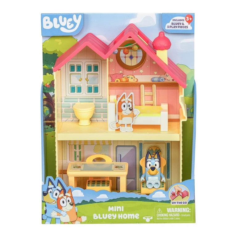 Bluey Mini Home Playset, Includes Bluey Figure With 5 Play Pieces , Toddler Toy | Walmart (US)