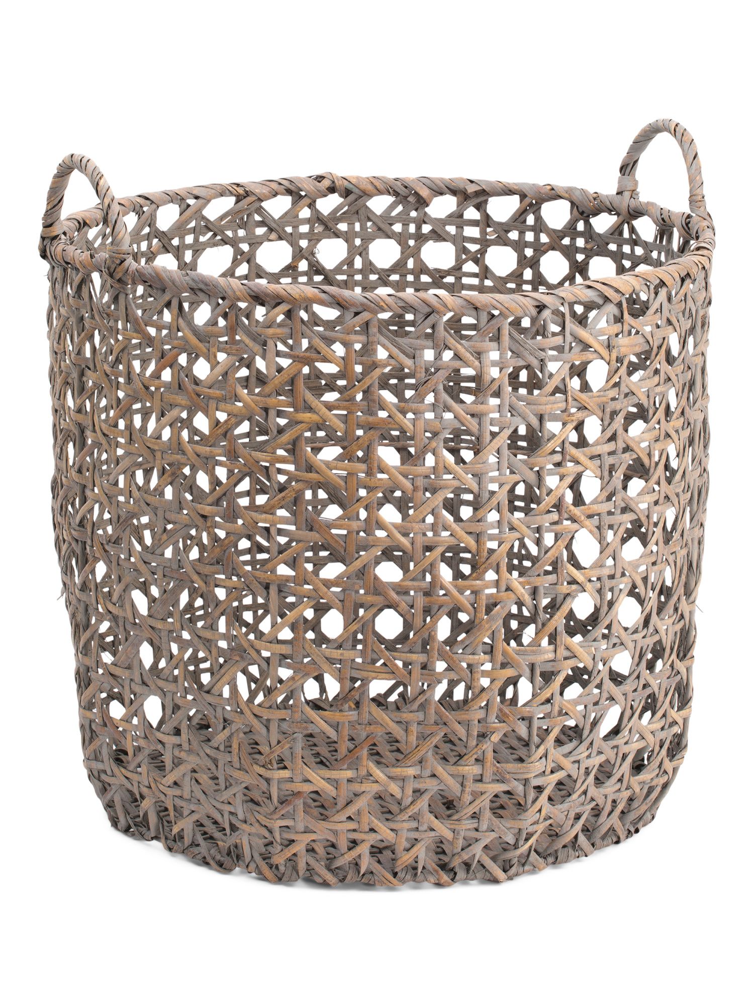 Large Round Cane Basket With Ear Handles | Office & Storage | Marshalls | Marshalls