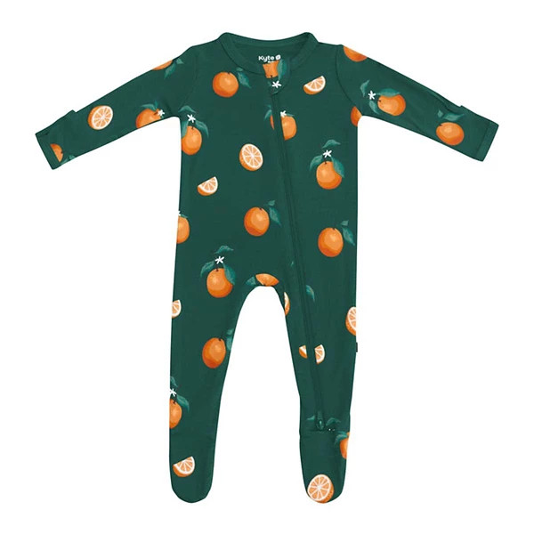 Kyte Baby Zippered Footie Pajamas Baby 0/3 mo. Oranges | Scheels