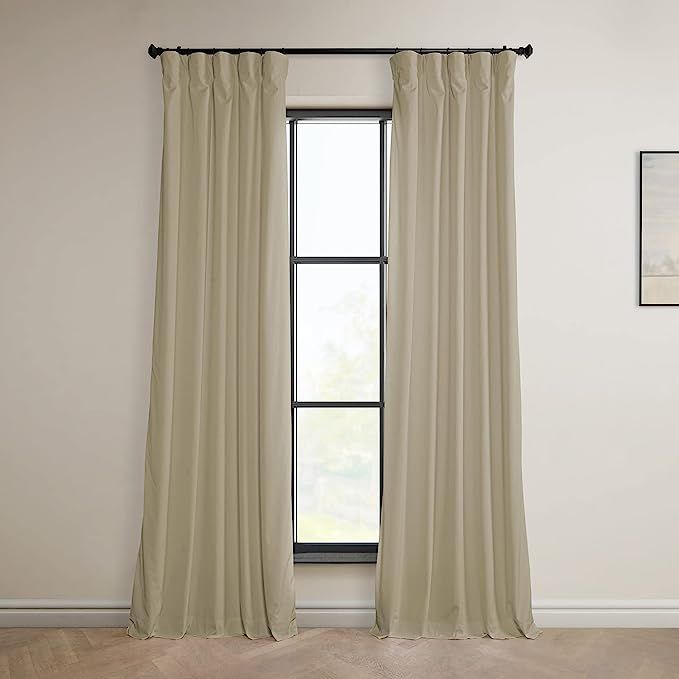 HPD Half Price Drapes Heritage Plush Velvet Curtains for Bedroom & Living Room 50 X 108, VPYC-161... | Amazon (US)