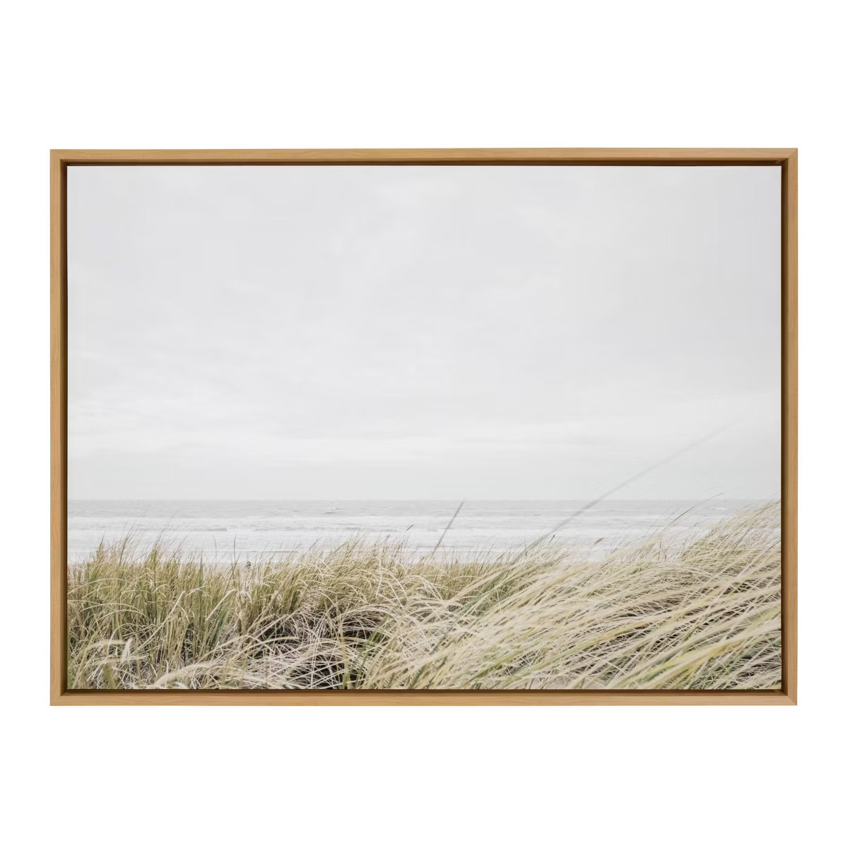 28" x 38" Sylvie East Beach Framed Canvas by Amy Peterson Art Studio Natural - Kate & Laurel All ... | Target