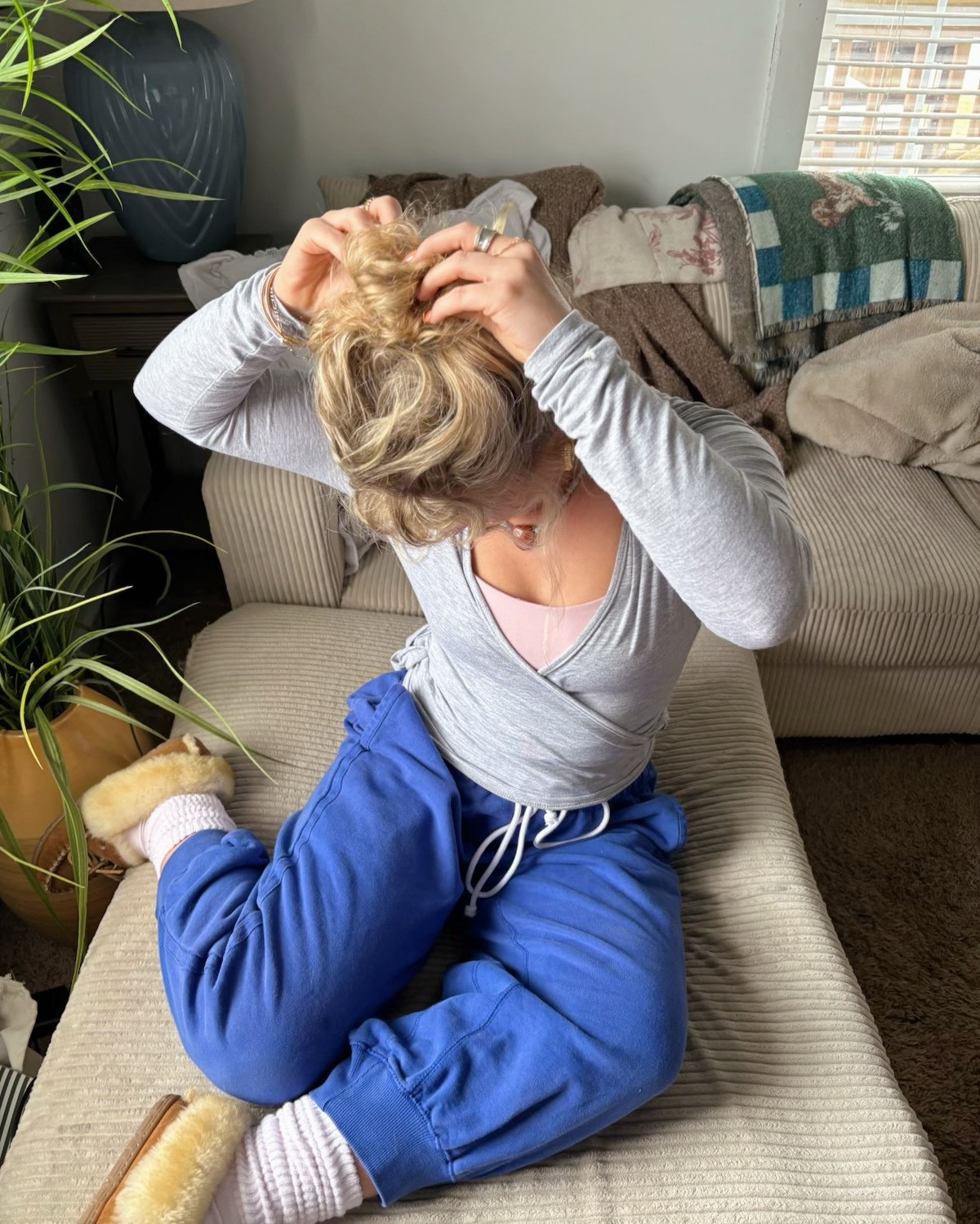 cozy workout fits are in 🩰🤍 everything is a size small and sports bra in size 4 from Lulu! 

#LTKgrwm #LTKootd #LTKActive