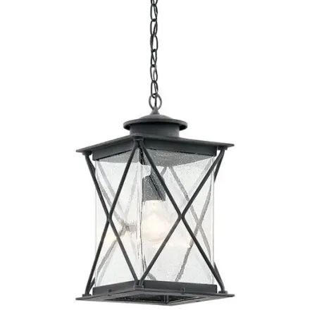 Kichler Argyle Single Light 10" Wide LED Outdoor Mini Pendant with Clear Seeded Glass ShadeModel:... | Build.com, Inc.