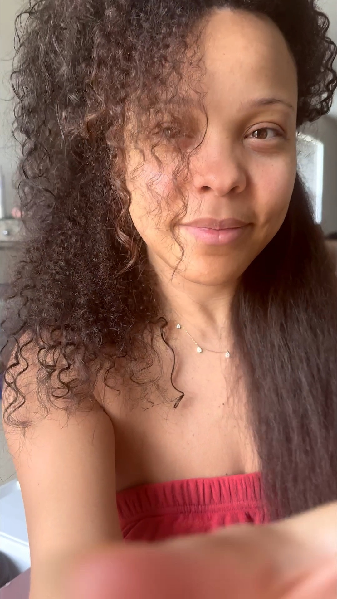 Wash day as a straight natural! Here’s everything I used for the best #silkpress I’ve gotten in a long time! All products,  including blow dryer and flat iron, linked. 

Step 1: Wash and condition with Cecred.
Step 2: Perform Cecred’s 2-step rice water treatment.
Step 3: Dry excess water with a microfiber hair towel.
Step 4: Apply Super Skinny Serum. I divided my hair in 2 sections and put a pump on each. 
Step 5: Section hair in smaller sections and apply Miracle Leave-In, followed by Blow Dry Spray, before blow drying each section. I used a combination of Dyson’s Firm Smoothing Brush + Large Round Volumizing Brush.
Step 6: Divide hair in 4 and spray each section with Tresemme Heat Protector.
Step 7: Straighten hair in small sections using the comb chase method.
Step 8: Finish with oil a very little bit of oil.

Seems like a lot of products, but they worked seamlessly to protect my hair from heat and provide a smooth finish without weighing my hair down or making it look greasy. 

This was my first time using Super Skinny Serum and I will no longer go without it! It came highly recommended from TikTok. Kenra’s Blow Dry Spray smells amazing! 

Background: I wore sew-ins, faux locs, and boho braids over the course of a year and a half to grow my hair after a hair cut following damage from a bad flat iron and tape ins. Sew-ins are my go to for hair growth. Now that my hair is the length I want, I’m back to wearing solely my hair.  Problem is my hair is no longer heat trained due to being mostly braided in protective styles. Now I’m rediscovering what it means to be a #straightnatural and learning how to manage and style my hair. Follow along!

#blackhair #haircare #hairtips #hairstyles #dysonforcurlyhair #dysonforcoilyhair #blackgirlhair #hairproducts #naturalhaircare #naturalhair #ltkhair

#LTKBeauty