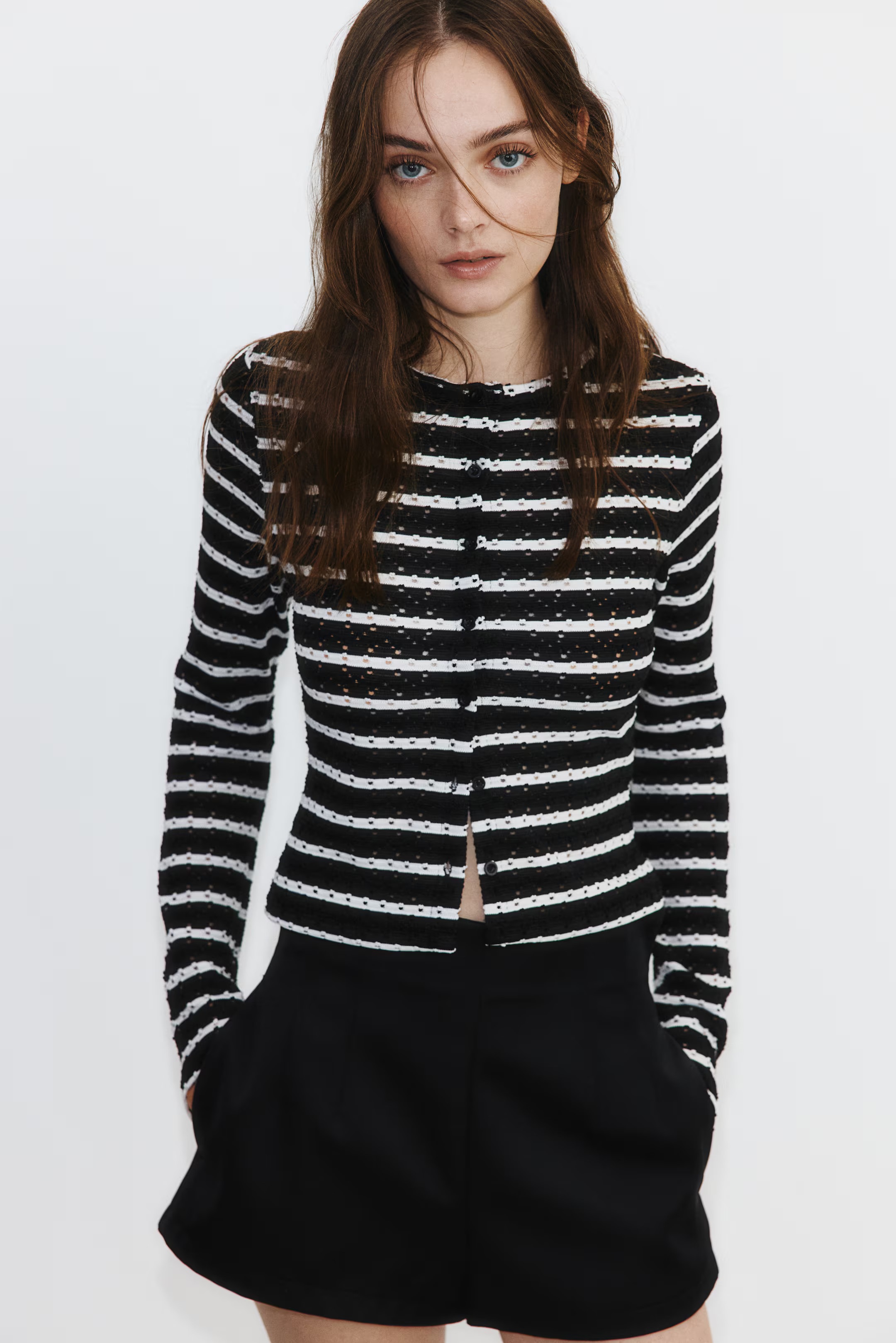Pointelle Jersey Cardigan | H&M (US + CA)