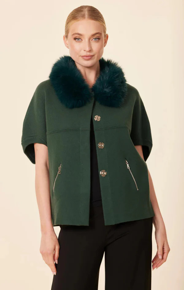 Faux Fur Trim Cardigan | Mint Clothing Boutiques