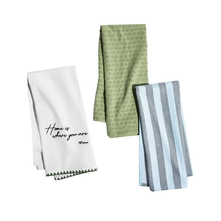 Beautiful Home 3-Piece Kitchen Towel Set by Drew Barrymore, Multiple, 30"W x 20"L | Walmart (US)