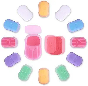 Bamsod 12 Boxes (240 Sheets) Soap Sheets Portable Disposable Scented Bath Slice Sheet Foaming Pap... | Amazon (US)