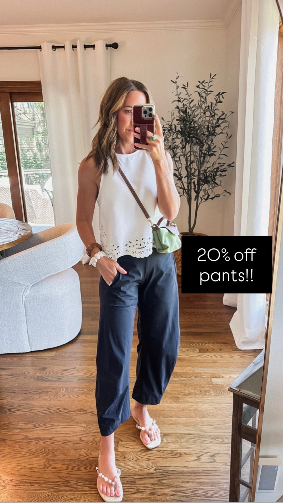 20% off pants! 
Lightweight, a cute, flattering fit and they don’t wrinkle! 
Size 2 petite here.

#LTKSaleAlert #LTKSeasonal #LTKOver40