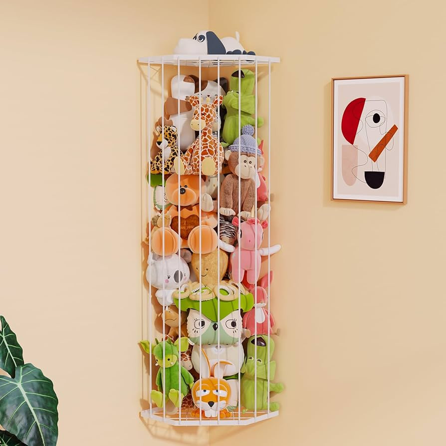 BBLlKE Stuffed Animal Storage Zoo - Corner Plush Toy Organizer Length Adjustable, Wall Hanging St... | Amazon (UK)