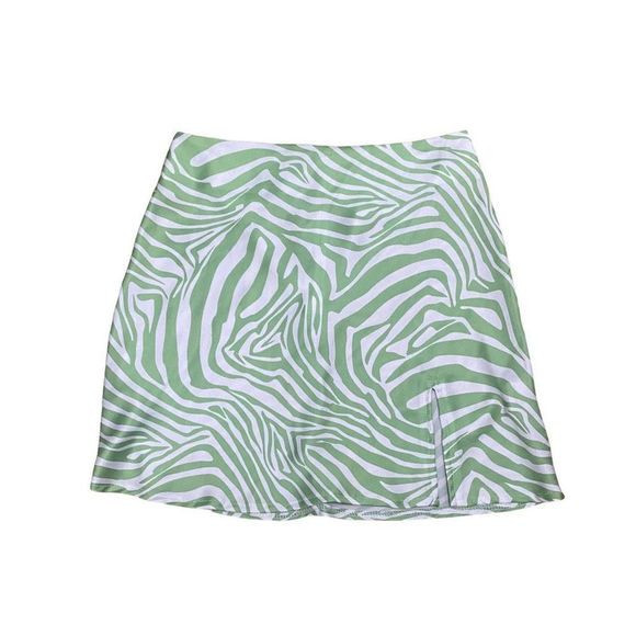 Princess Polly Light Green Zebra Clueless Mini Skirt | Poshmark