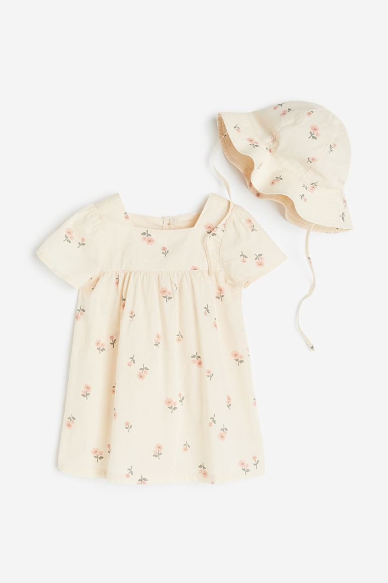 2-piece Cotton Set - White/floral - Kids | H&M US | H&M (US + CA)