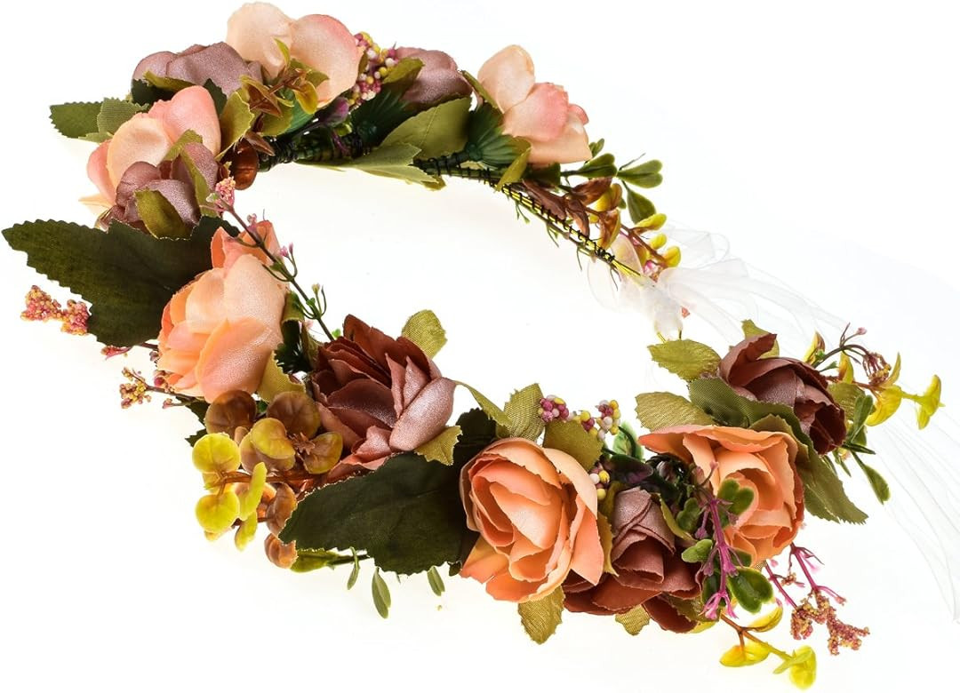 DDazzling Flower Girl Crown Bridal Flower Crown Pregnant Woman Photo Prop | Amazon (US)