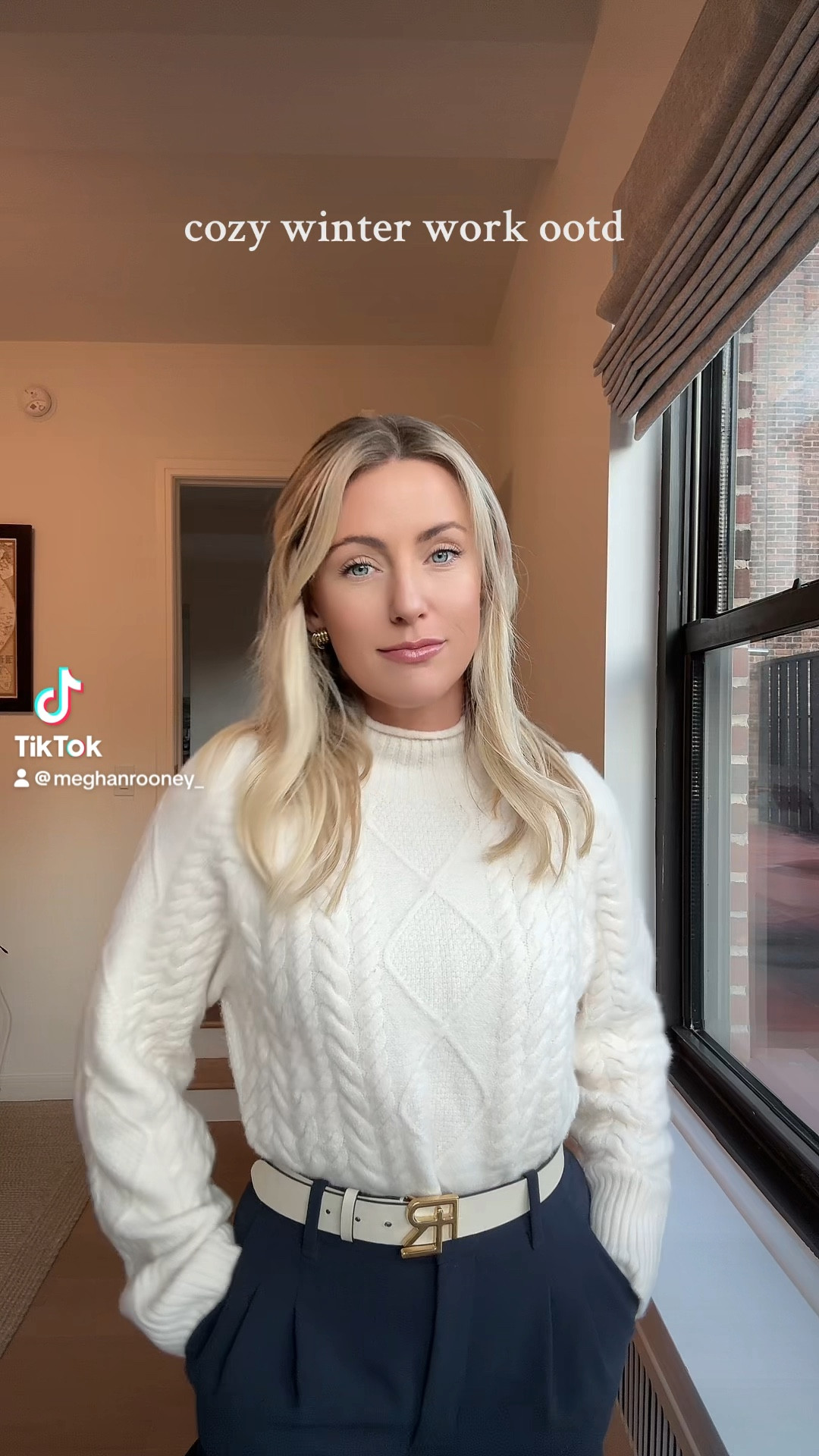 Outfit of the day to run around NYC! Coziest wool knit sweater and my classic navy blue pants! 

#LTKWorkwear #LTKHoliday #LTKSeasonal