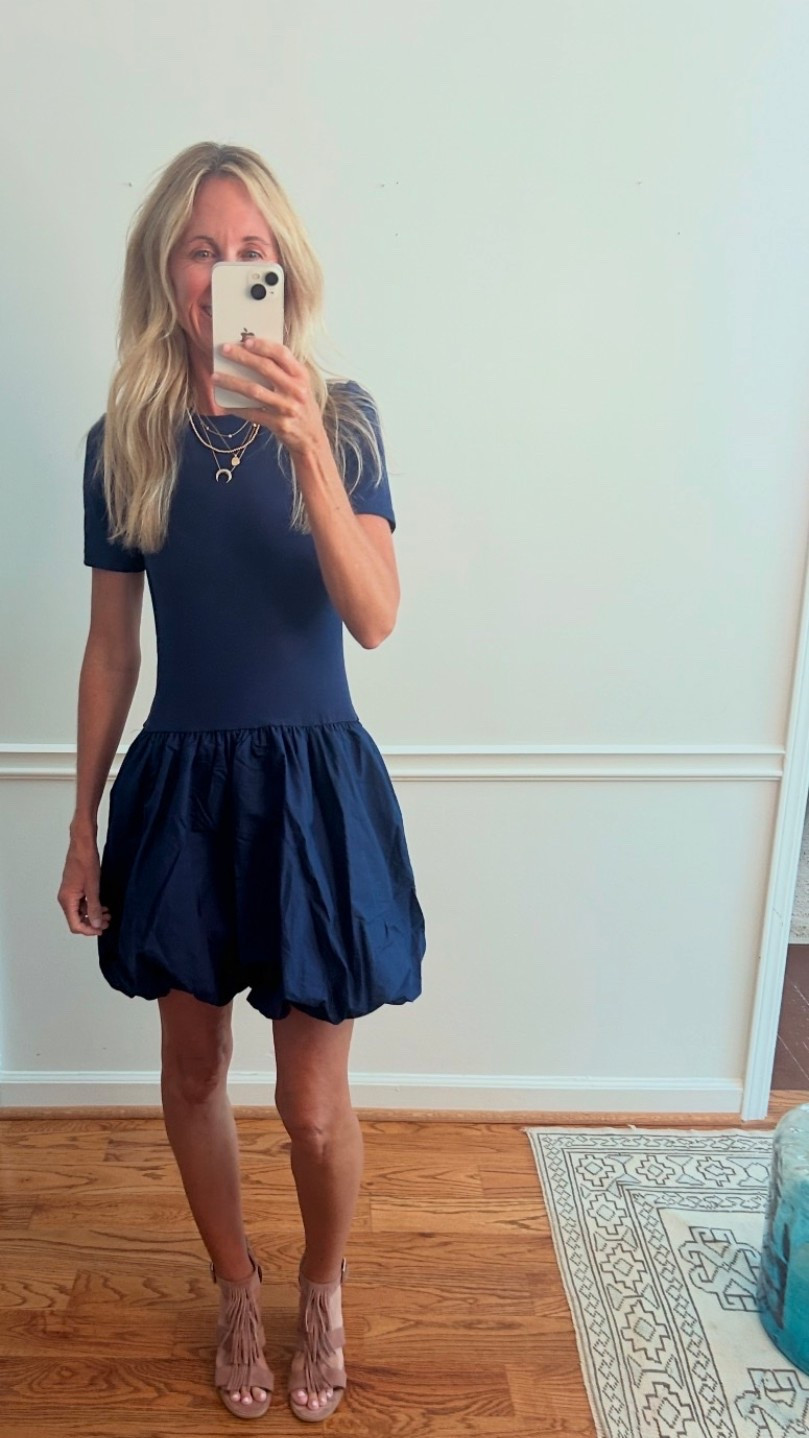 ChiO Parents Weekend at UGA!
This navy bubble dress will be perfect going into fall with boots!
#anthro #anthropologie

#LTKootd #LTKOver40 #LTKmomlife