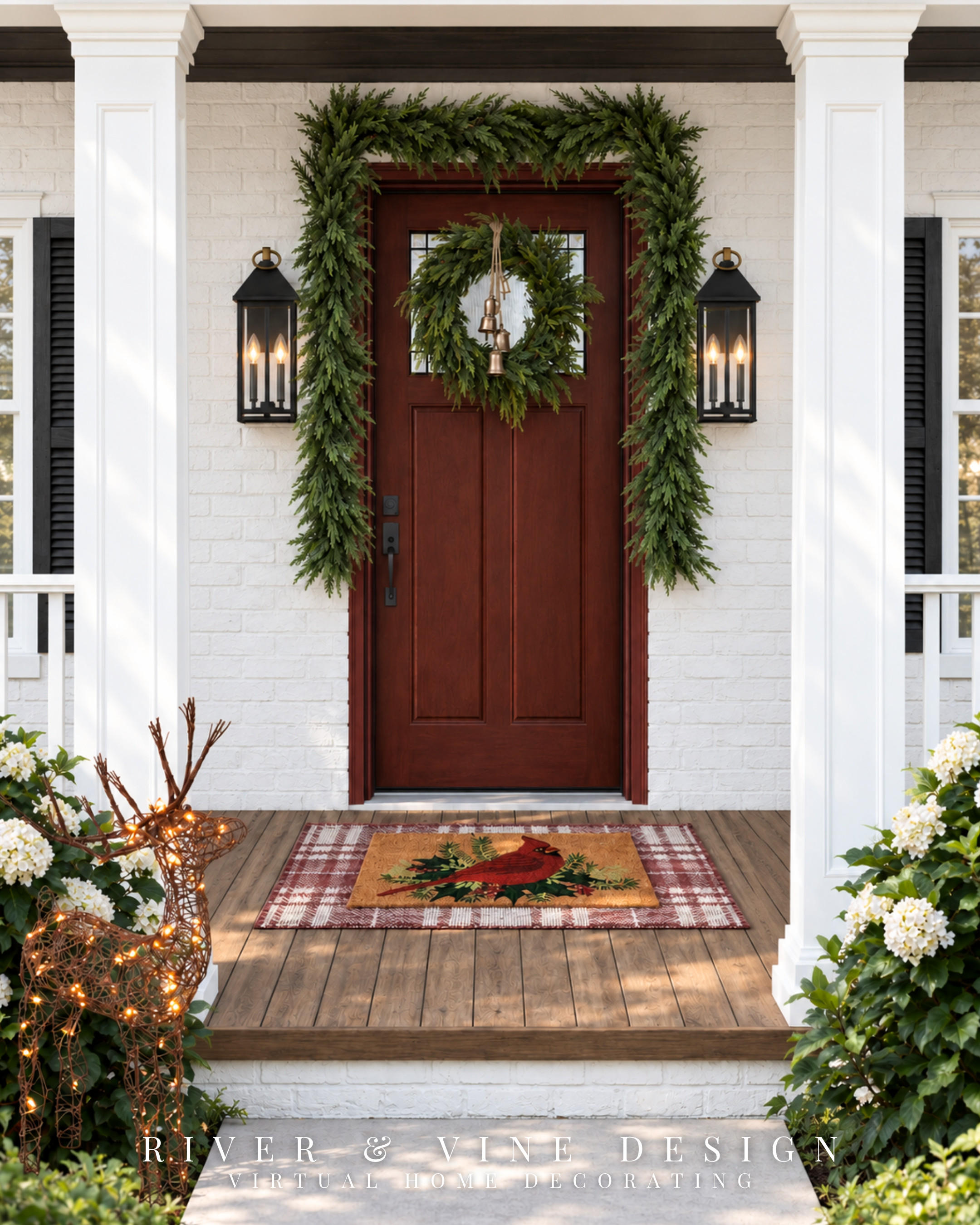 #AD Make coming home feel like Christmas before you even turn the key. ✨
For this classic Christmas front porch, I paired a full mixed greenery wreath from @Wayfair with cascading gold-toned bells. The softly trailing branches and aged-looking finish give the doorway that nostalgic charm that feels so right this time of year.
The cardinal doormat brings a cheerful touch of red to the doorstep, while the lighted deer adds a warm glow beside the steps. Imagine that little welcome as the sun starts to set.
One detail that makes this combination work: the greenery surrounding the cardinal echoes the wreath above it, connecting the two without needing everything to match.
Start with the wreath and bells, then add the cardinal doormat and deer to carry that Christmas feeling all the way up the path. Find all four pieces featured in this post.
@Wayfair #Wayfair #WayfairPartner
classic Christmas front porch decor, mixed greenery Christmas wreath, decorative hanging Christmas bells, red cardinal doormat, lighted Christmas deer, traditional holiday entryway, nostalgic Christmas decorations
I may receive a commission from purchases made through my links.
 

 #LTKSeasonal #LTKHome