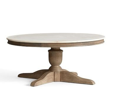 Alexandra Marble Round Coffee Table, Gray Wash | Pottery Barn (US)