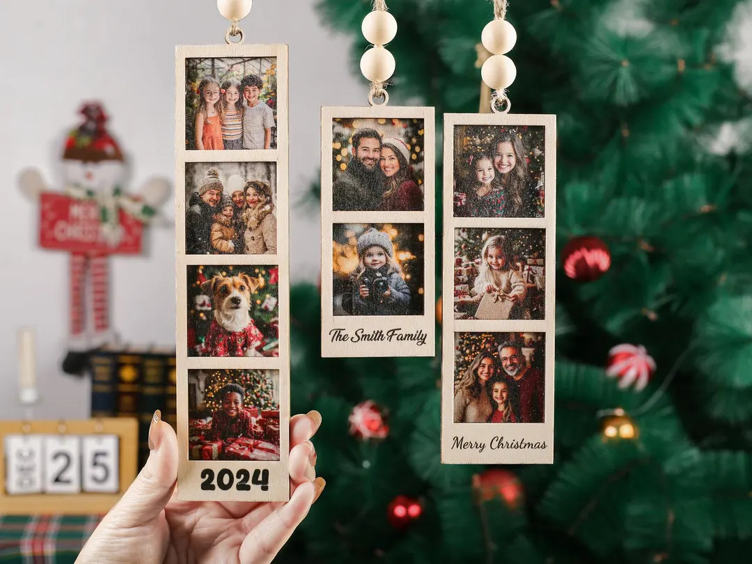 Custom Photo Strip Ornament,christmas Ornament 2024,personalized Ornament With Photos,family Orna... | Etsy (US)