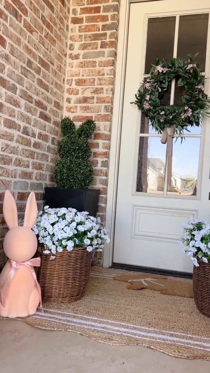 Easter decor front door #easter #easter2025 #easterdecor #easterbunnies 

#LTKSpringSale #LTKSeasonal #LTKHome