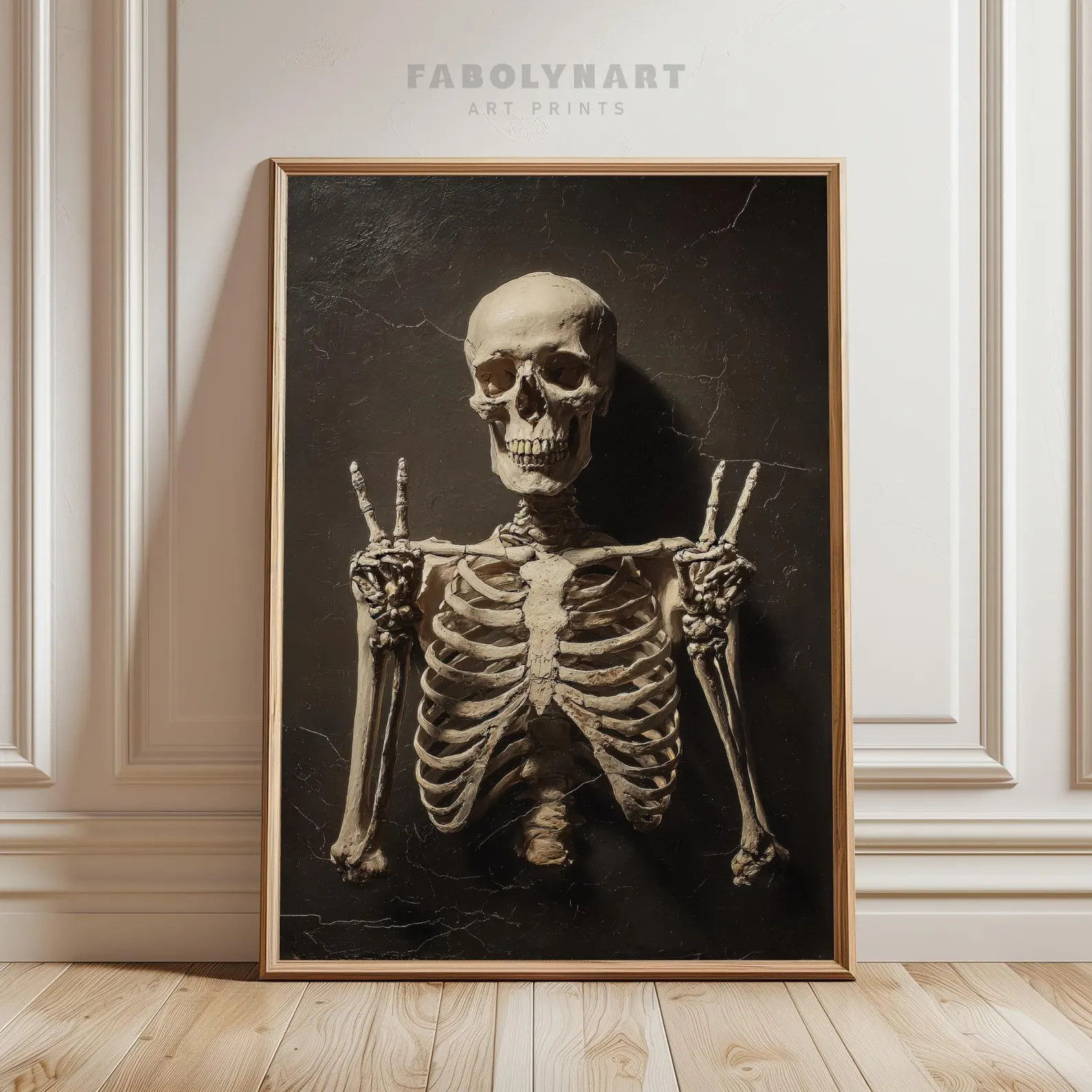 Gothic Skeleton Wall Art Print, Vintage Dark Academia Decor, Spooky Halloween Anatomy Skull Art | Etsy (Global)