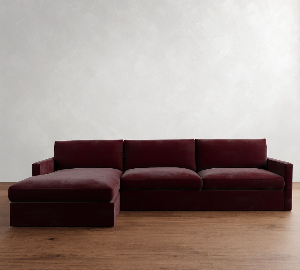 Westwood Slim Arm Deep Seat Slipcovered Chaise Sectional (125" - 143") | Pottery Barn (US)