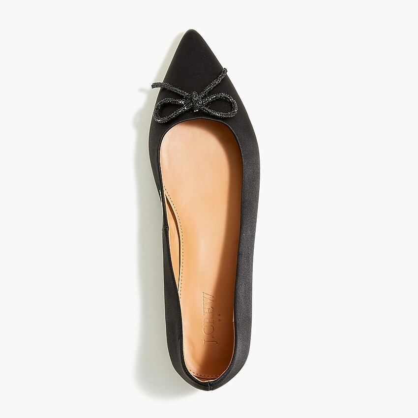 Pointy-toe bow flats | J.Crew Factory