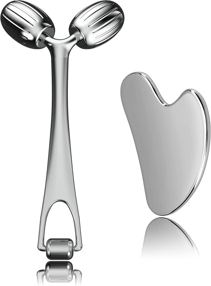 Yeamon Gua Sha Facial Tools and Face Roller Set, Facial Massage Tool for Women’s Skincare Routi... | Amazon (US)