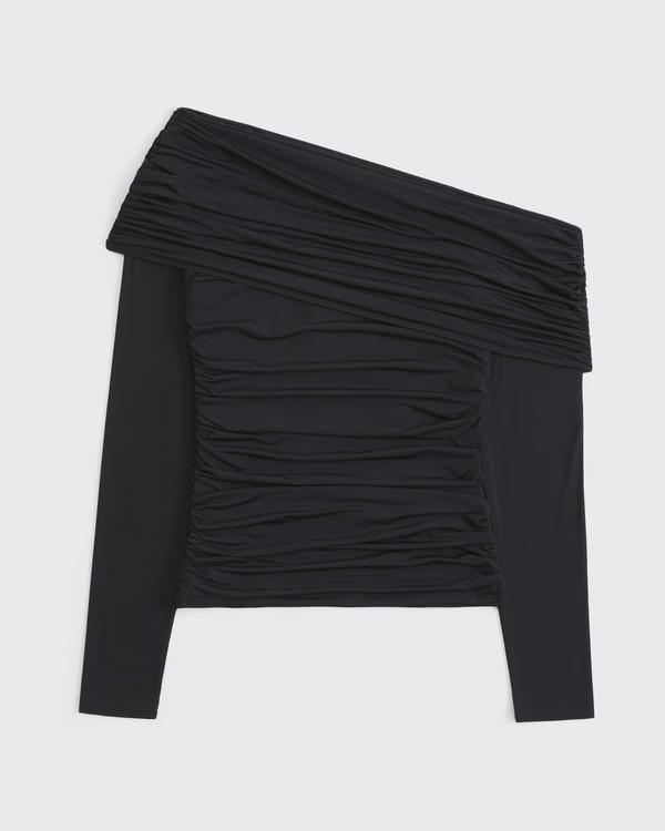 Women's Asymmetrical Foldover Top | Women's Tops | Abercrombie.com | Abercrombie & Fitch (US)