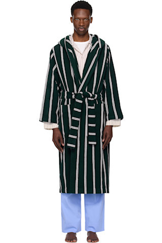 Green Terry Hooded Bathrobe | SSENSE