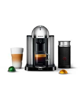 Nespresso Vertuo Coffee and Espresso Machine by Breville, Chrome with Aeroccino Milk Frother - Ma... | Macy's
