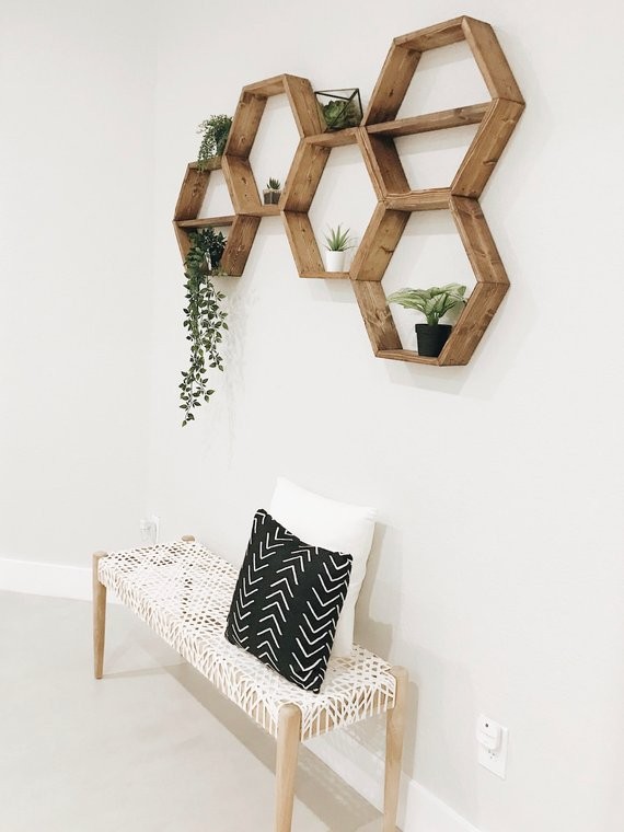 Hexagon Shelves | Honeycomb Shelf | Floating Hexagon Shelf | Wall Art | Geometry Shelves | Etsy (US)