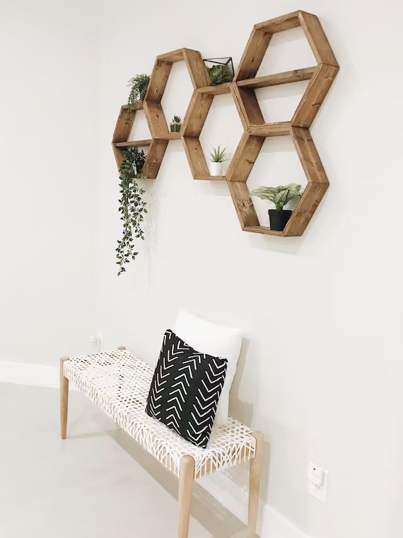 Hexagon Shelves | Honeycomb Shelf | Floating Hexagon Shelf | Wall Art | Geometry Shelves | Etsy (US)