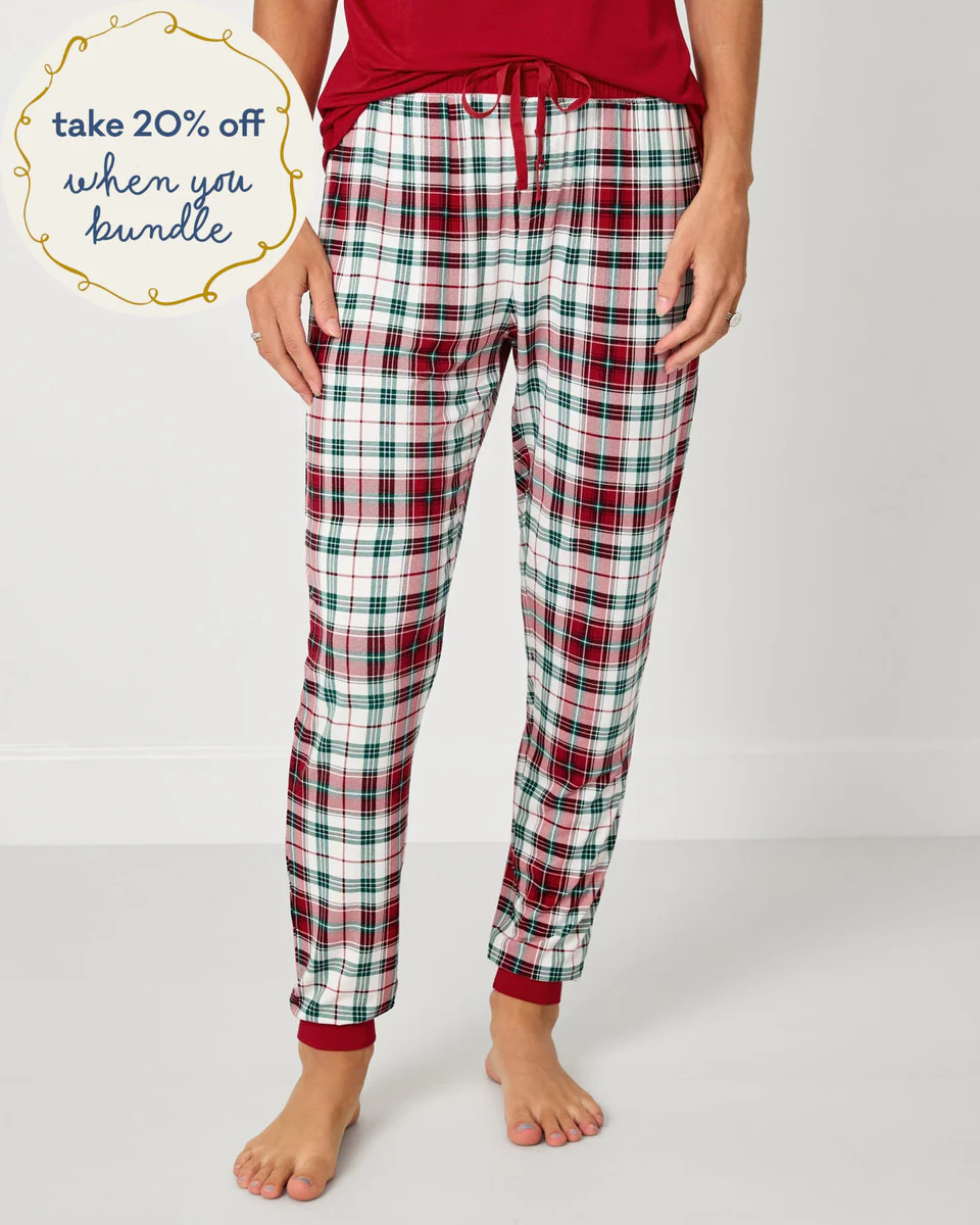 Holly Plaid Women's Pajama Pants | Little Sleepies
