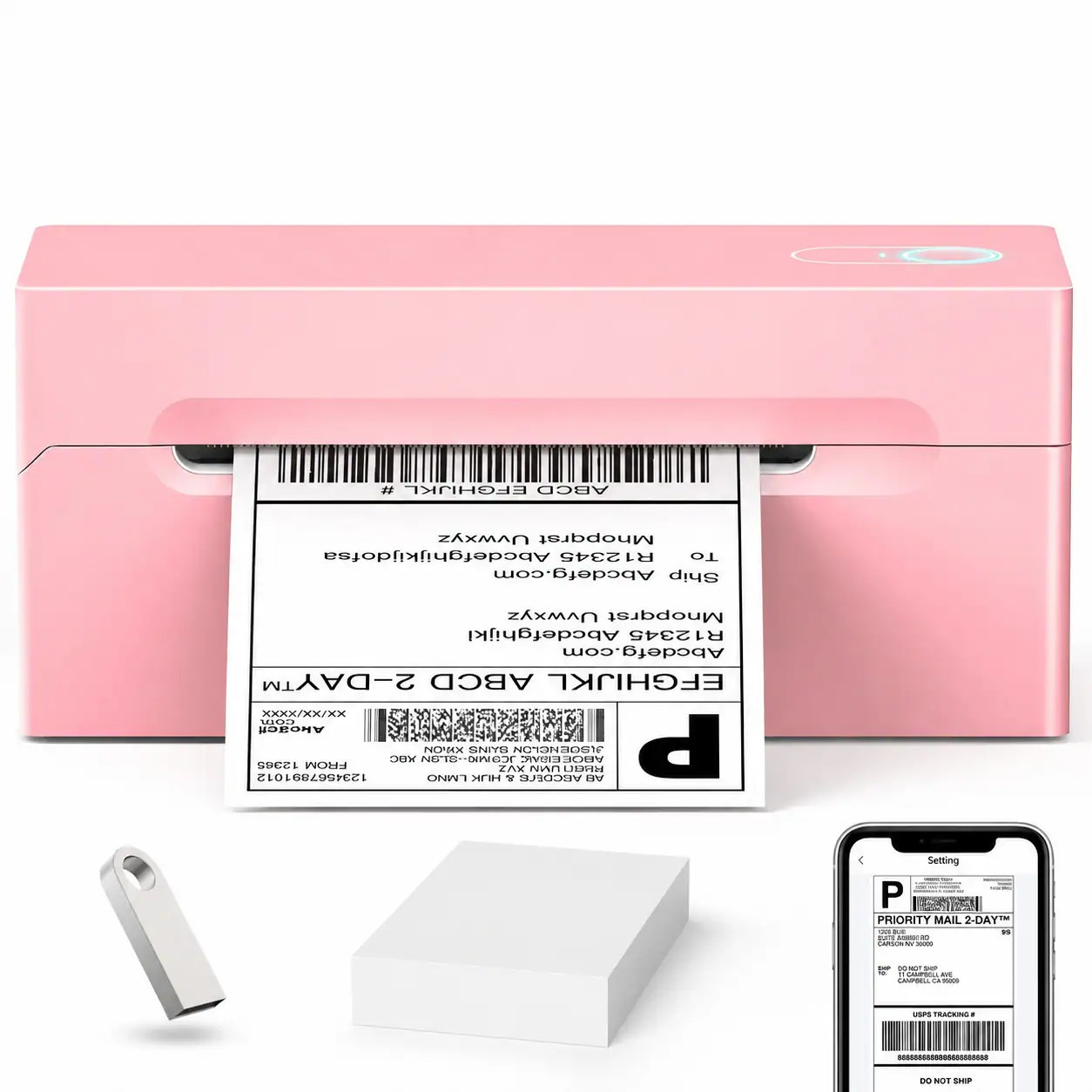 Adrinfly Bluetooth Thermal Shipping Label Printer Wireless 4x6 Shipping Label Printer for Small Business Support Android iPhone and Windows | Lowe's