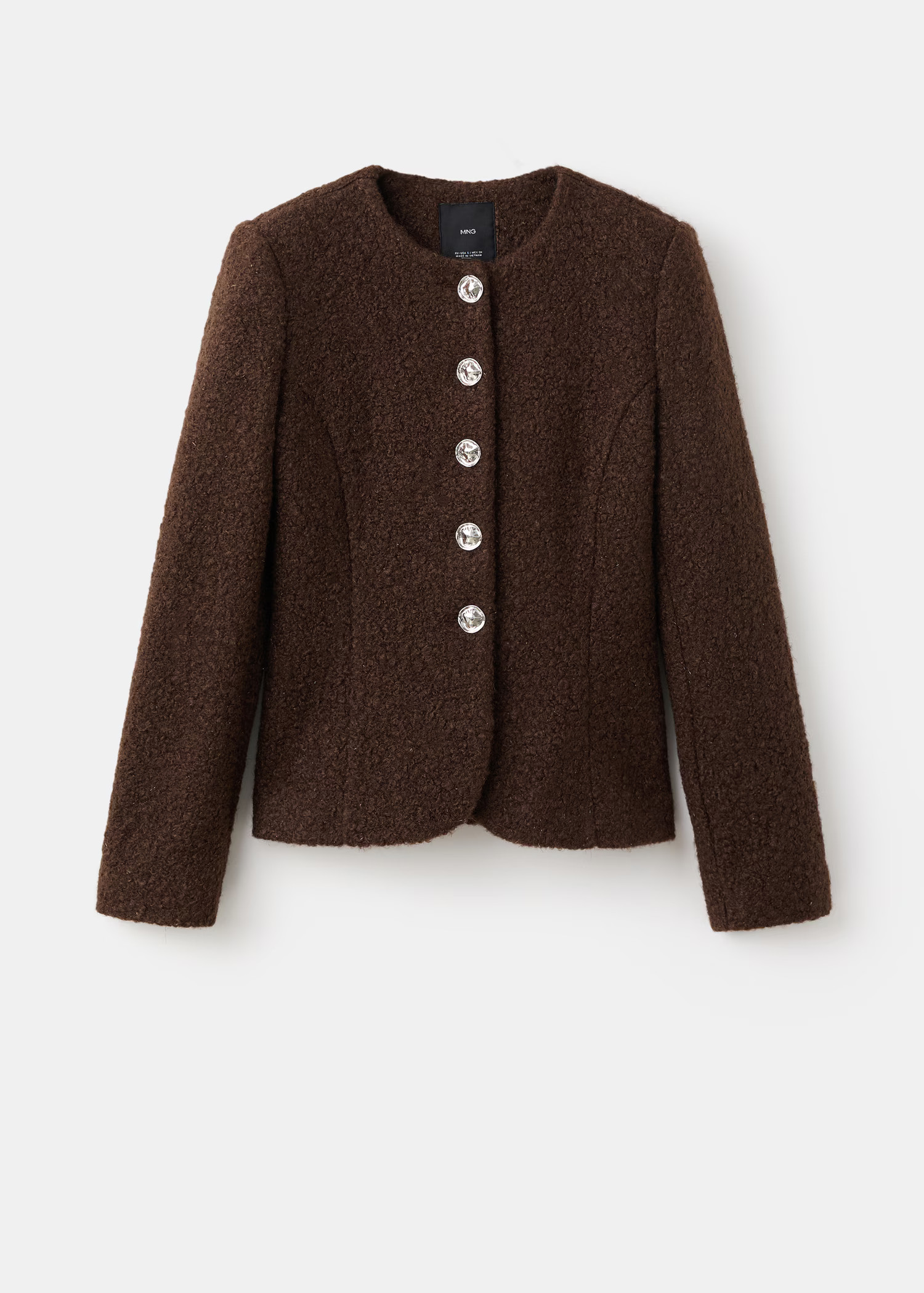 Bouclé jacket with jewel buttons - Women | MANGO USA | Mango (US/MX/AU)