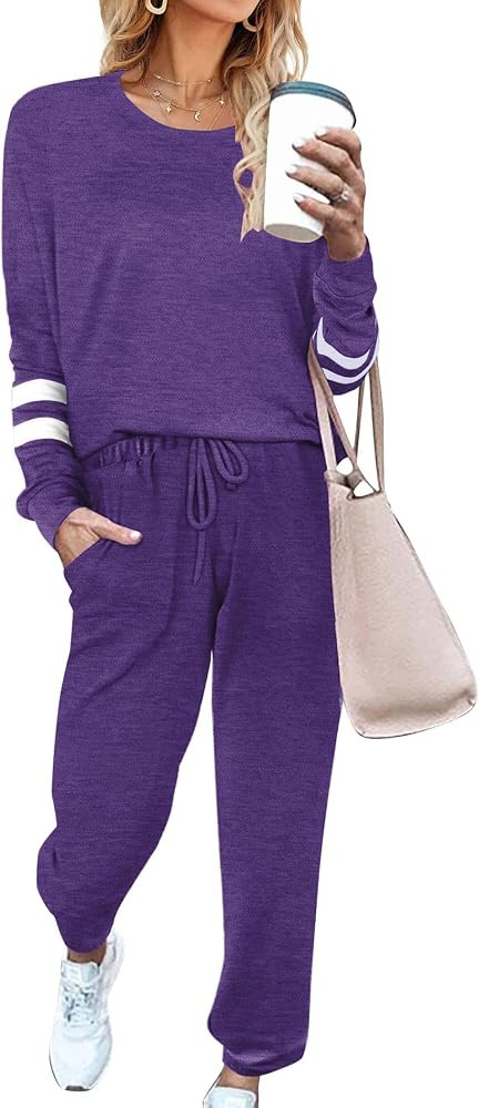 Ekouaer Sweatsuits Womens Loungewear Set Tracksuit Long Sleeve Pajamas Set | Amazon (US)