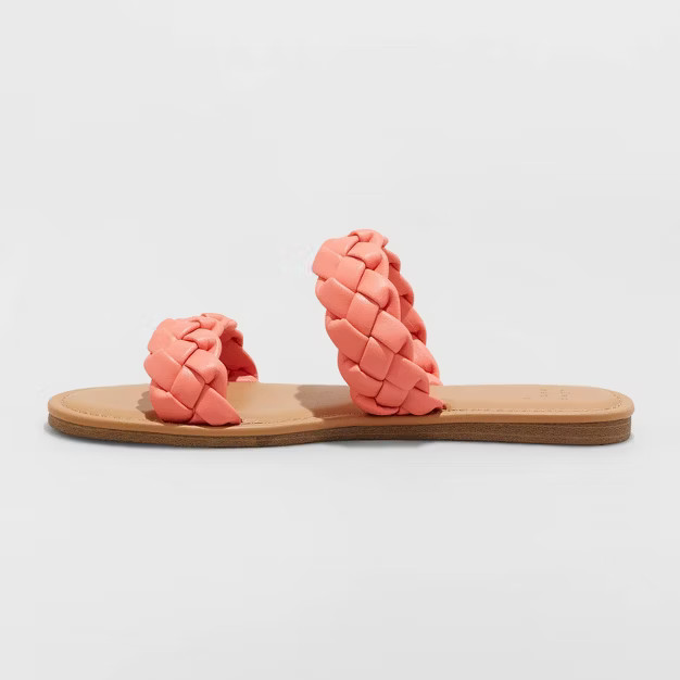 Women's Lucy Braided Slide Sandals - A New Day™ | Target