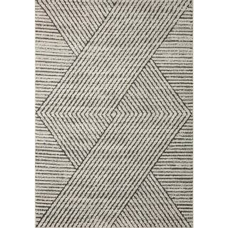 Fabian Charcoal/White 7 ft. 10 in. x 10 ft. Geometric Moroccan Area Rug | The Home Depot