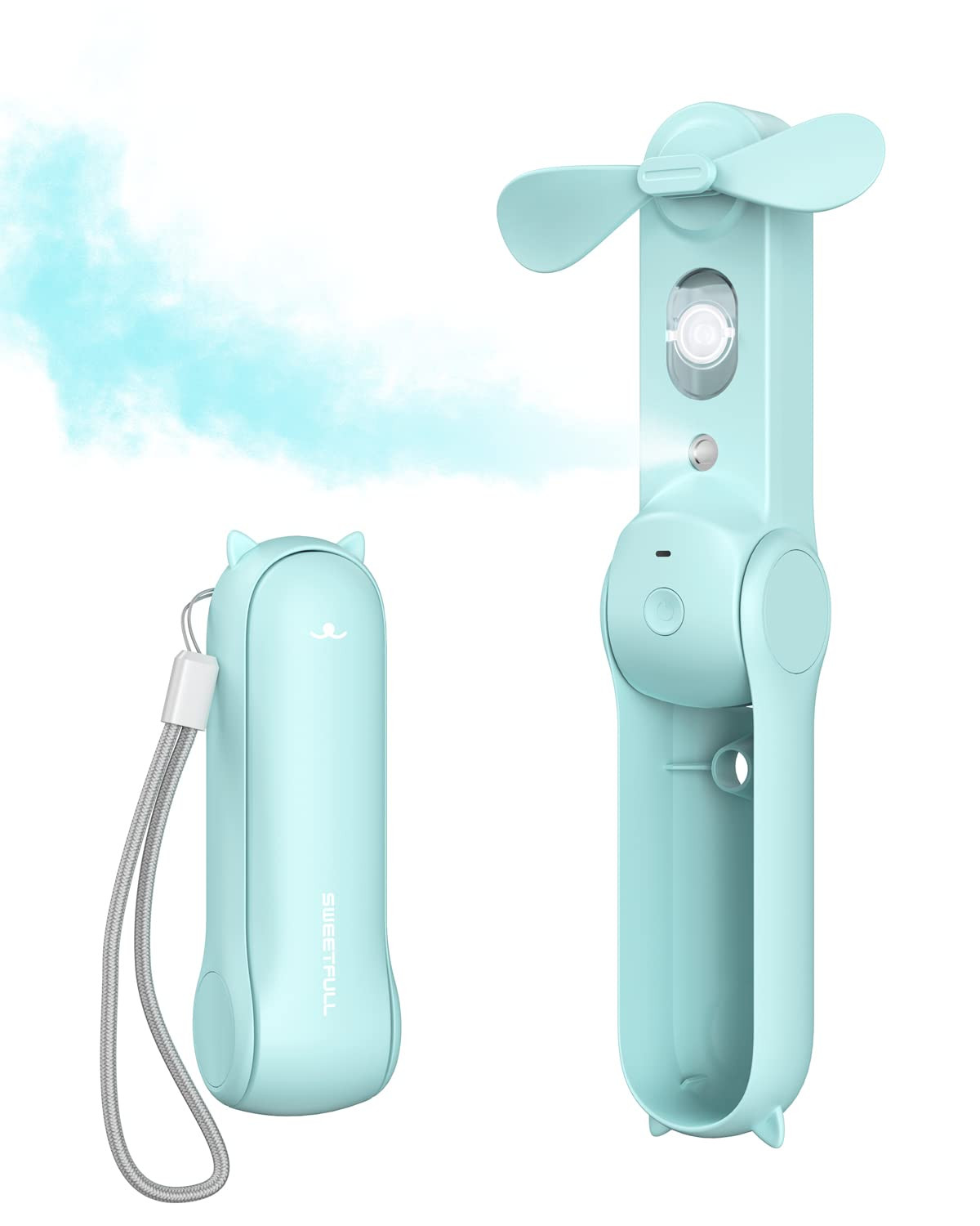 SWEETFULL Portable Misting Fan, Handheld Personal Mister, Rechargeable Mini Spray Water Mist for ... | Amazon (US)